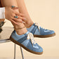 Patched Lace-up Sneakers
