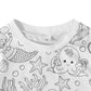 Kid's Doodle Print Pajama Set