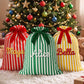 Custom Personalized Striped Christmas Drawstring Gift Sack