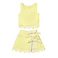 Custom Text Logo Girls' Sleeveless Top and Skirt Two-Piece Set