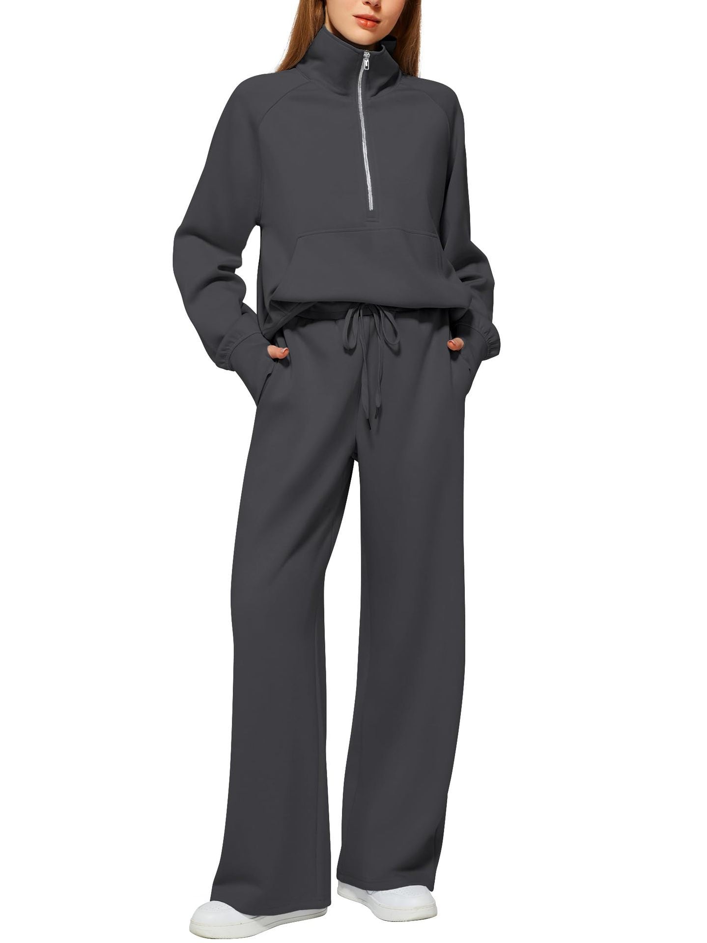 Sweatshirt Wide-leg Sweatpants Casual Set