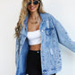 Trendy Oversized Denim Jacket for Women