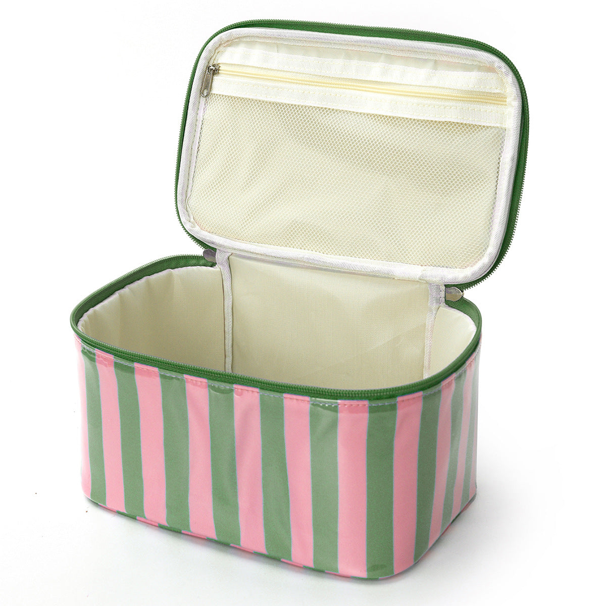 Candy Stripe PVC Cosmetic Bag