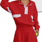 Contrast Color Stitching Long-sleeved Top and Shorts Set(moq2）