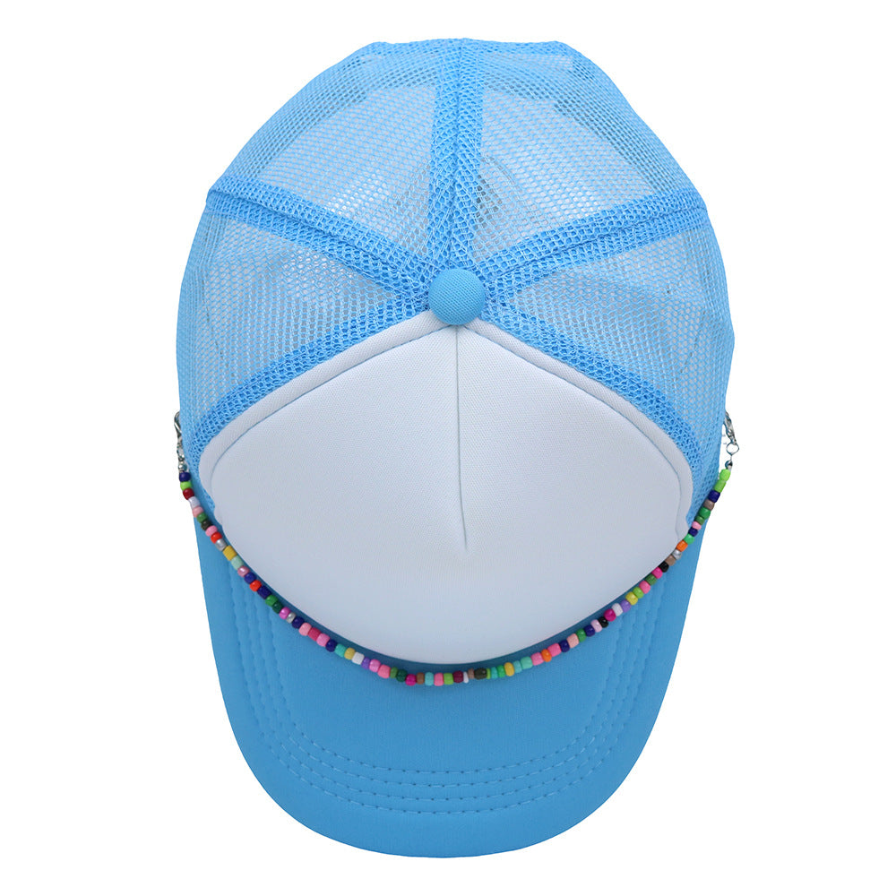Multicolor Beaded Band Trucker Hat