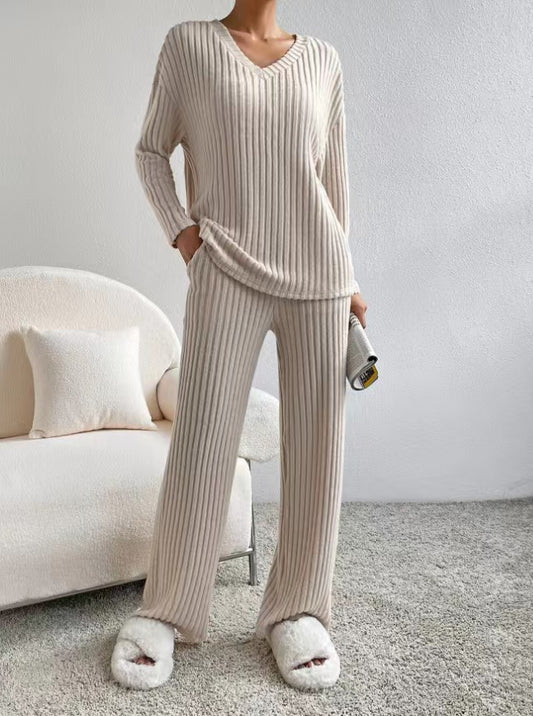 Ribbed Knit Loungewear Set