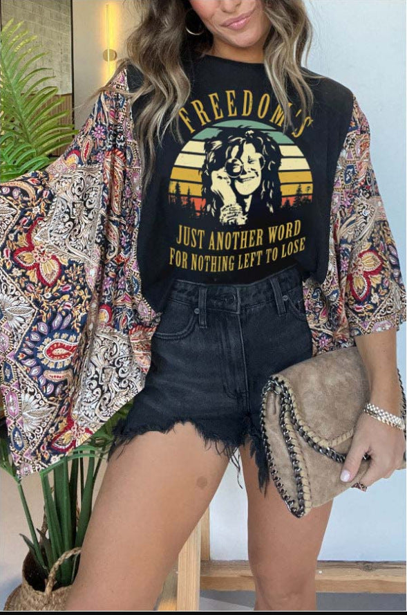 Loose Printed Top for Women