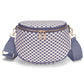 Trendy Woven Checkered Crossbody Bum Bag for Women