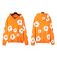 Foaming Printed Loose Hoodie