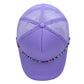 Multicolor Beaded Band Black Trucker Hat