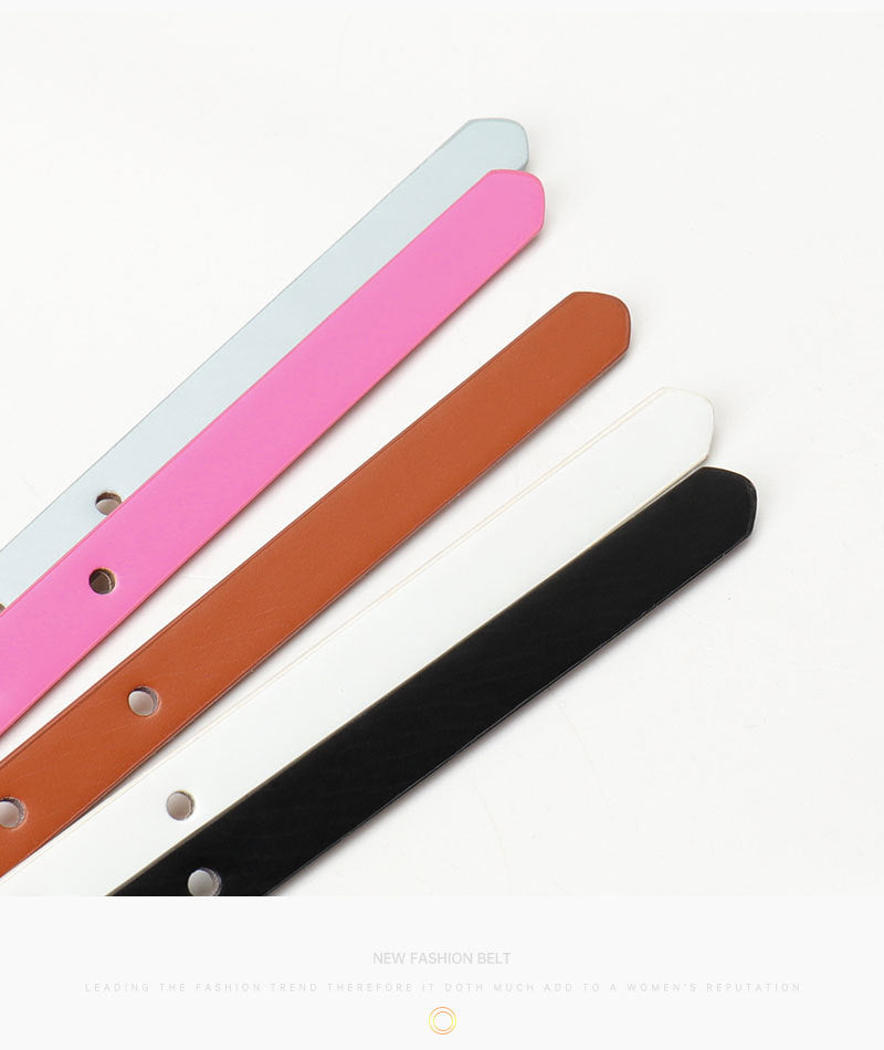 Bow Buckle Skinny Belt