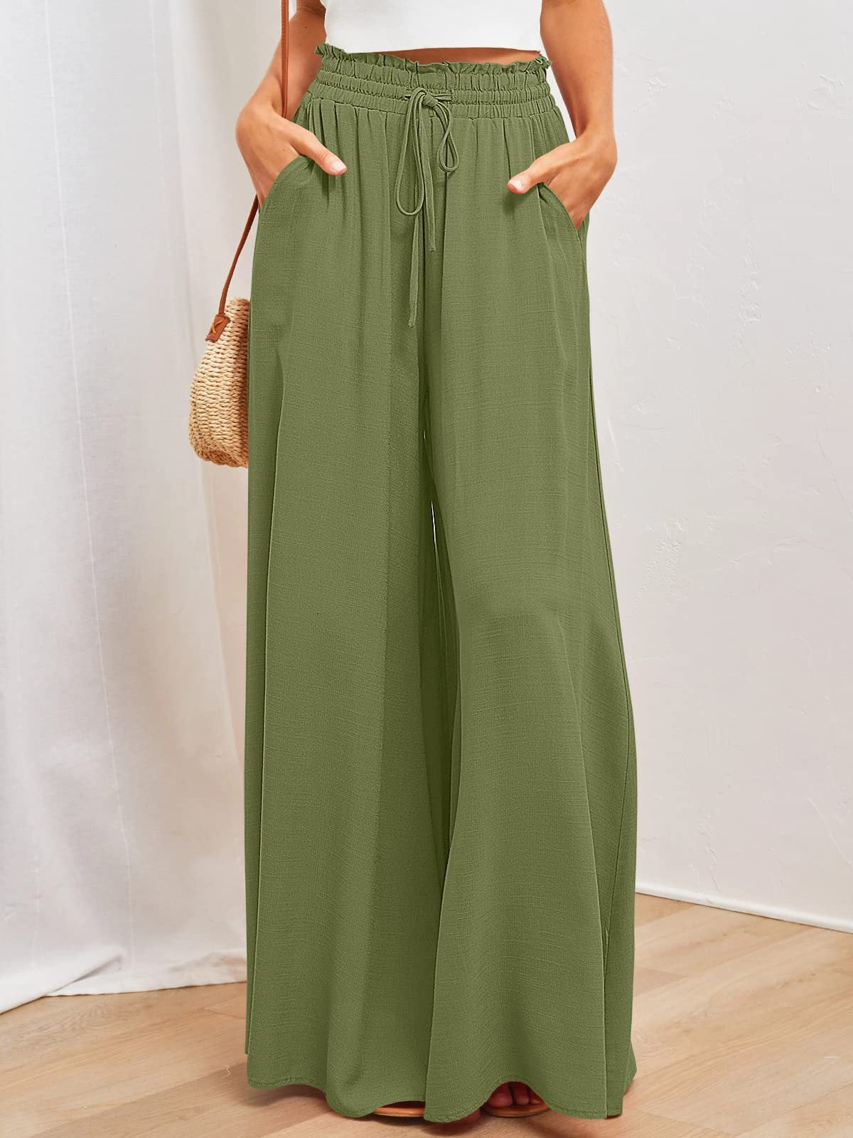 Wide Leg High Waist Trousers