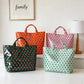 Polka Dot Durable Waterproof PVC Tote Bag