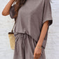 Laid-back Short Sleeve Boxy T-shirt & Short Casual Set