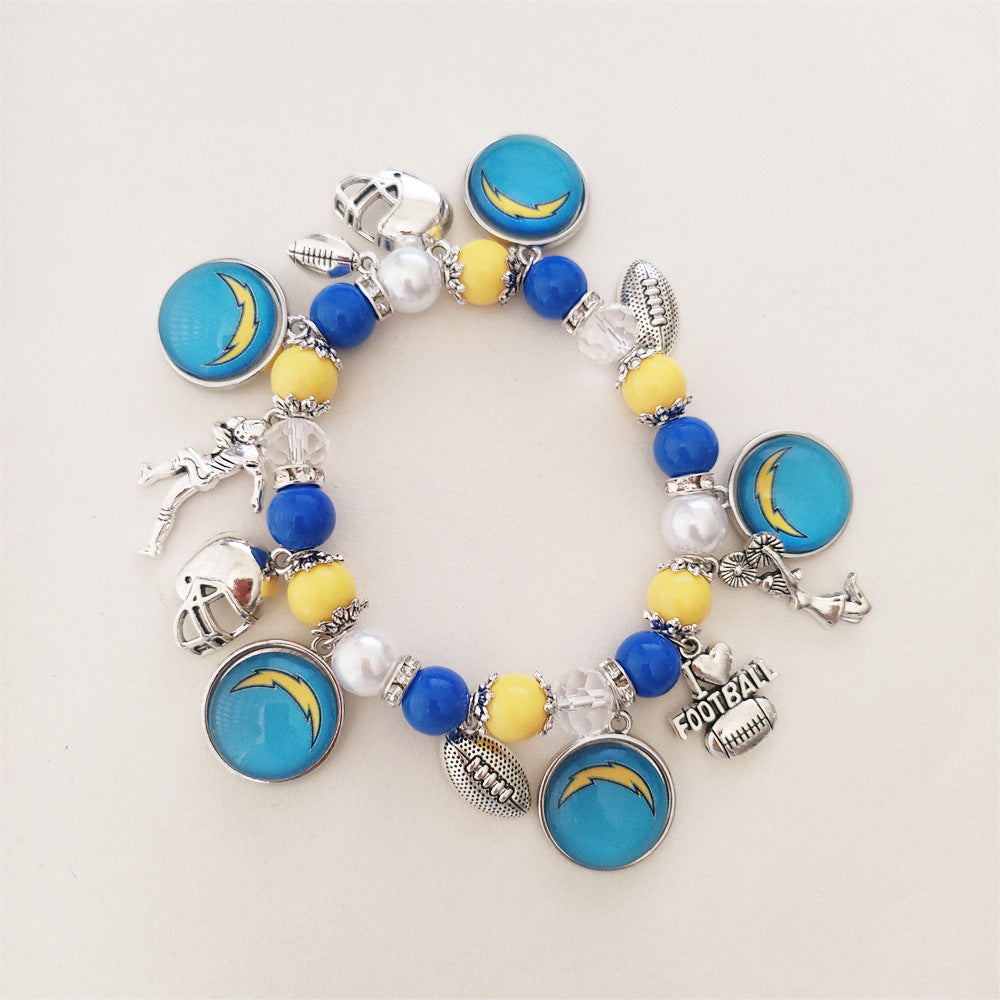 Game Day Team Charm Bead Bracelet Collection