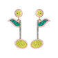 Golf Club Alloy Rice Beads Diamond Earrings