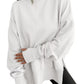 Side-slit Panelled Crew-neck Sweatshirt
