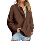 Solid Color New Loose Button Pullover Sweatshirt