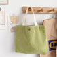 Simple style corduroy women's canvas handbag with name