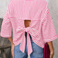 Striped Back Bow Tie T-Shirt