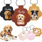 Custom Pet Memorial PU Leather Keychain
