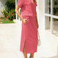 Maritime Stripe Polo and Maxi Skirt Co-Ord Set