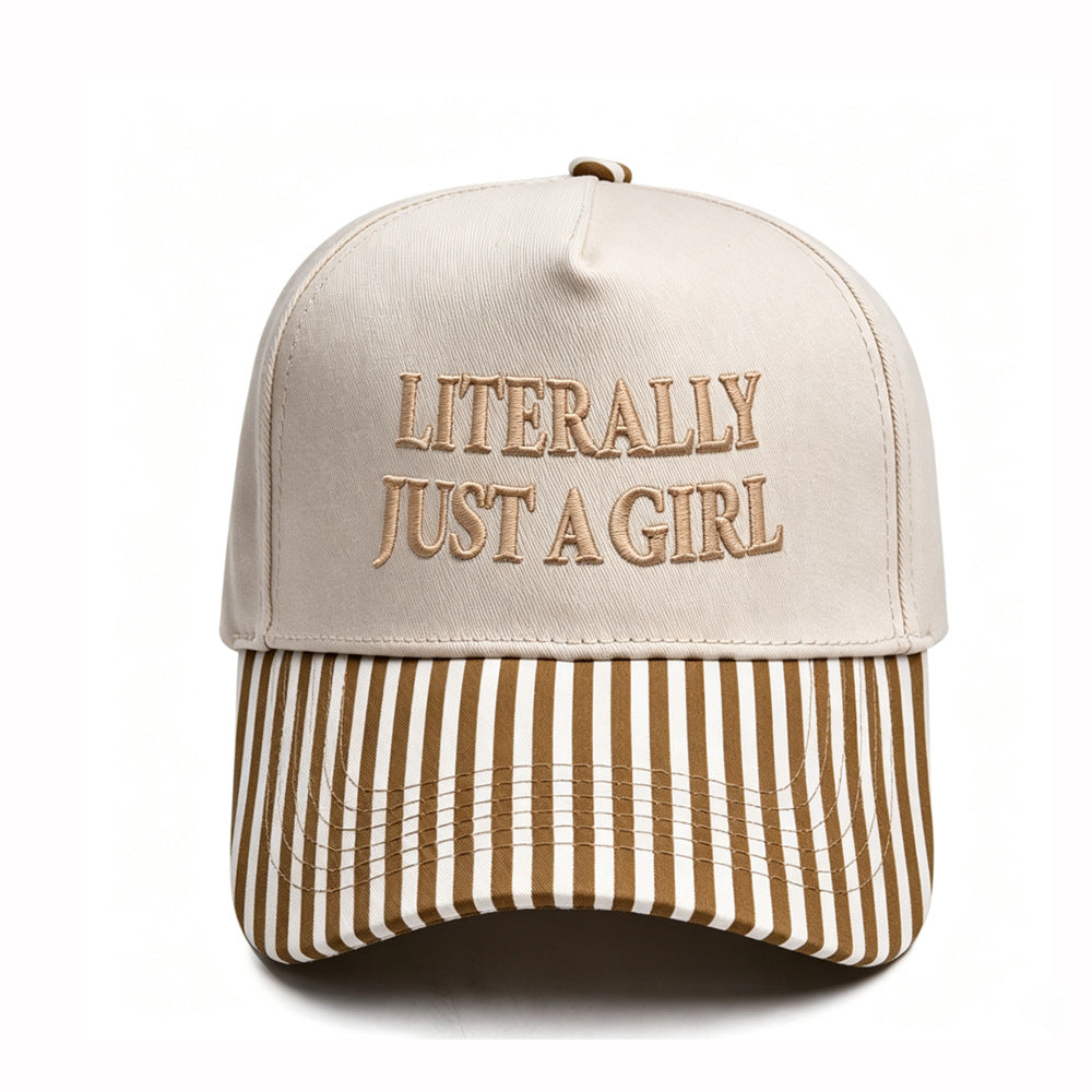 LITERALLY JUST A GIRL Embroidered Trucker Hat