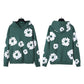 Foaming Printed Loose Hoodie