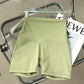 No Awkward Line High Waist Elastic Fitness Base Sports Shorts