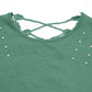 Pearl Decor Lace Applique T Shirt