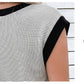 Beige Stylish Knit Lace Colorblock Trim V Neck Tank Drawstring Wide Leg Pants Set