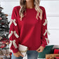 Bow Decor Sleeve Sweatshirt