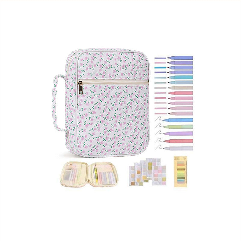 Floral Quilted Bible Cover Large Capacity Bible Case