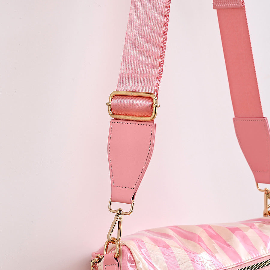 Striped Crossbody Belt Bag with Coin Pouch