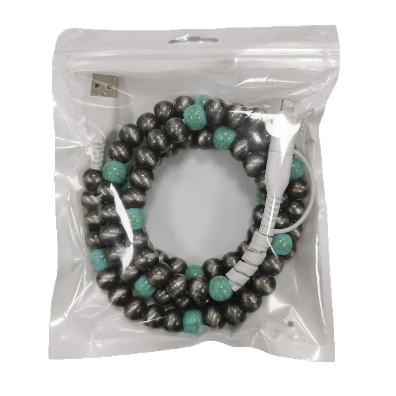 Colored Bead Mobile Phone Charging Cable