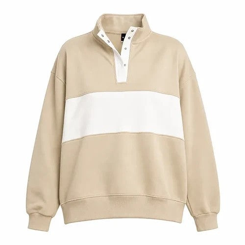 Custom Name Preppy Style Quarter-Snap Sweatshirt