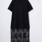 Floral Patchwork Short Sleeve T Shirt Loose Maxi Dress
