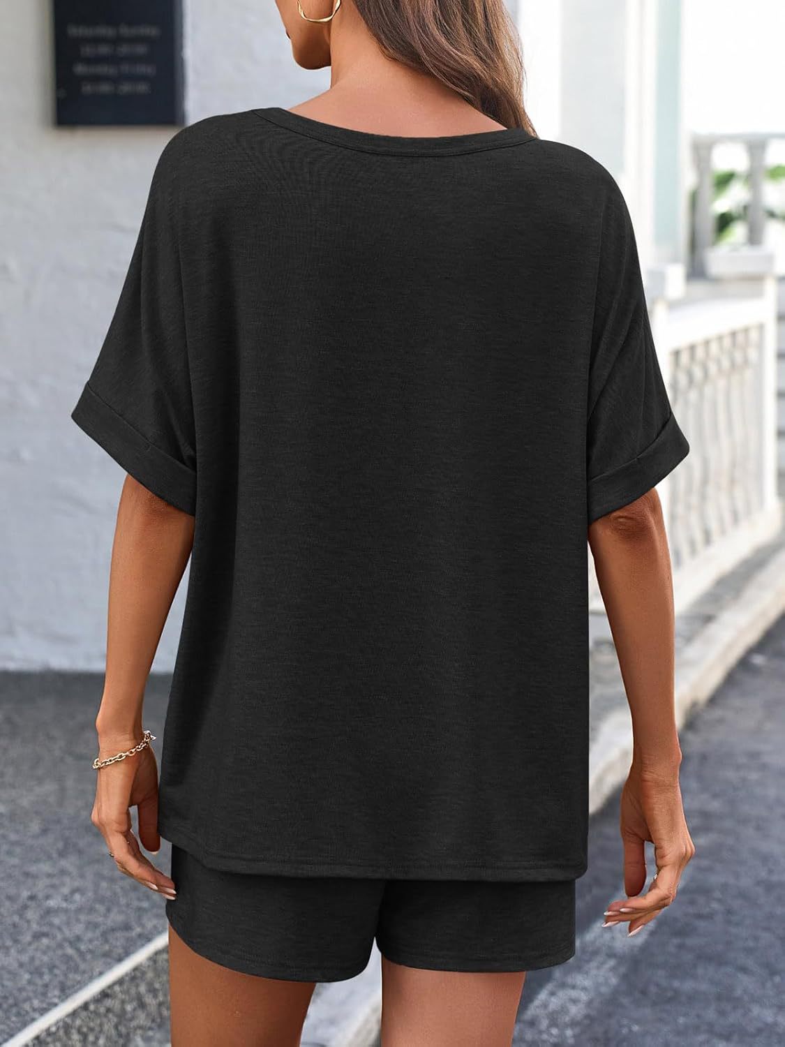 Laid-back Short Sleeve Boxy T-shirt & Short Casual Set