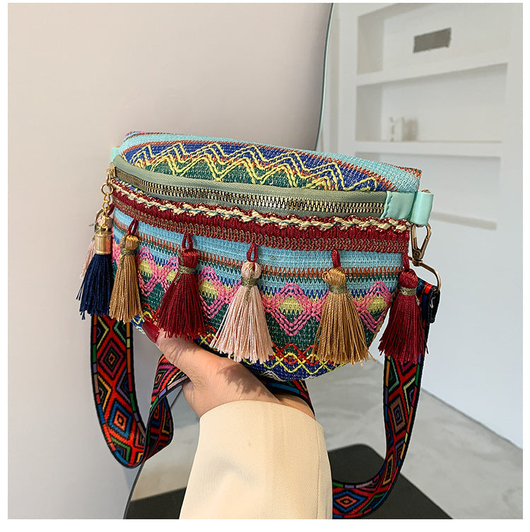 Fashion Ladies Colorful Chest Bag-blue