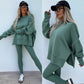 Spring women's tight trousers loose sweatshirt two-piece suit