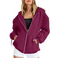 Women's Girls Jacket Sweatshirt Casual Drawstring Clothes