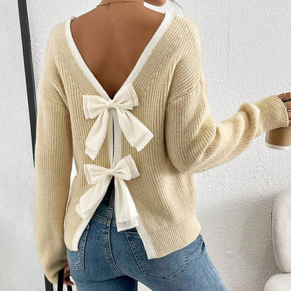 Back Bow Knit Sweater