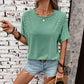 Pearl Decor Lace Applique T Shirt