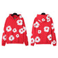 Foaming Printed Loose Hoodie