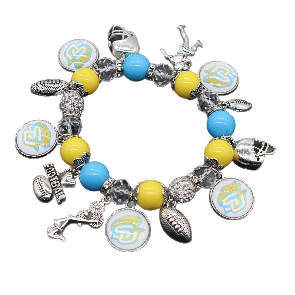 Game Day Team Charm Bead Bracelet Collection
