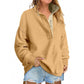 Solid Color New Loose Button Pullover Sweatshirt