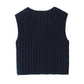 Sleeveless Button Knitted Top