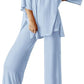 Loose T Side Pocket Sleepwear Set