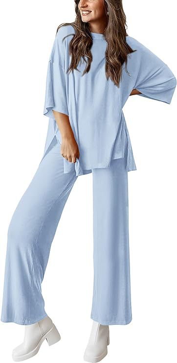 Loose T Side Pocket Sleepwear Set