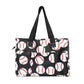 Ball Sports Print Multi-Pocket Utility Tote Bag